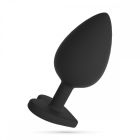 Анальна пробка Cuore Crushious, зі змінними кристалами, силіконова, чорна, 8 х 3.4 см, розмір М вид 7