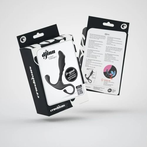 Массажер простаты силиконовый CRUSHIOUS Djinn, черный вид 6