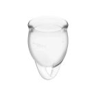 Набір менструальних чаш Satisfyer Feel Confident Menstrual Cup 15 мл та 20 мл, прозорі вид 4