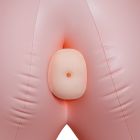 Надувная секс-кукла с тремя рабочими отверстиями, со съемным мастурбатором, бежевая, 155 см вид 12