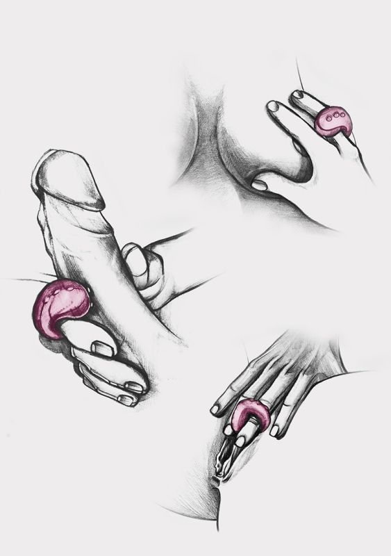 Вибратор на пальцы GVIBE GringXL Sweet Raspberry, малиновый вид 8