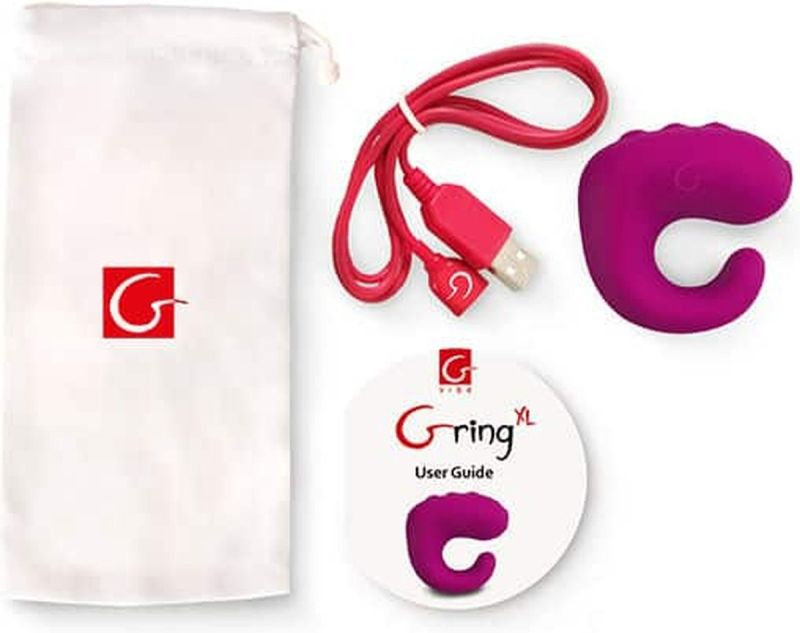 Вибратор на пальцы GVIBE GringXL Sweet Raspberry, малиновый вид 9