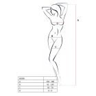 Бодістокінг Passion BS006 в дрібну сітку на тонких бретелях, чорний, S-L вид 5