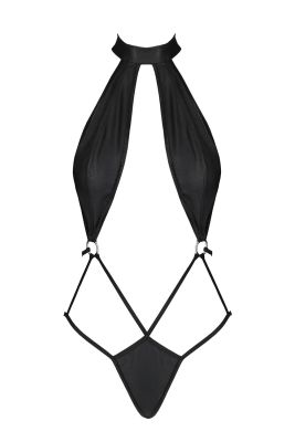 Боді з високим коміром Passion JANNIES, чорний, S/M