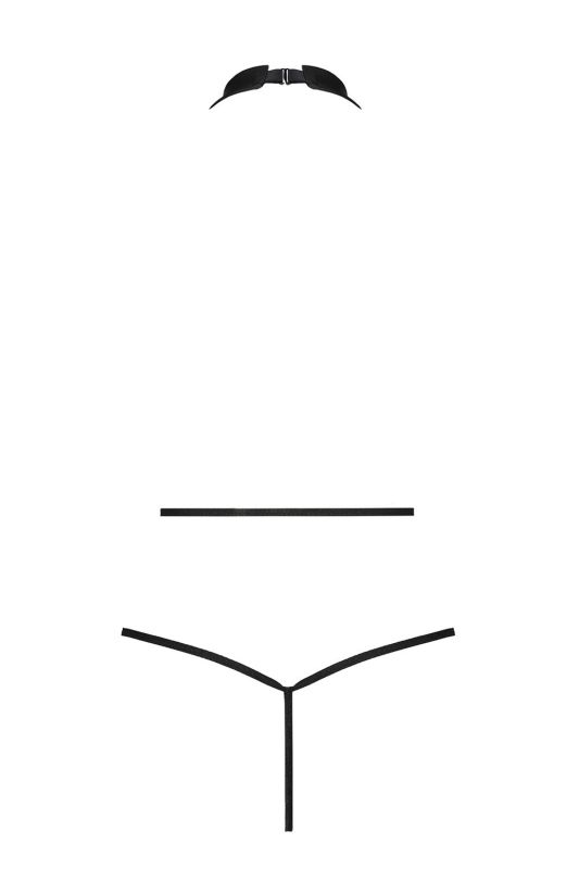Боді з високим коміром Passion JANNIES, чорний, S/M вид 6