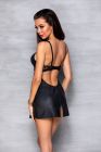 Пеньюар из экокожи LOONA CHEMISE black S/M - Passion вид 3