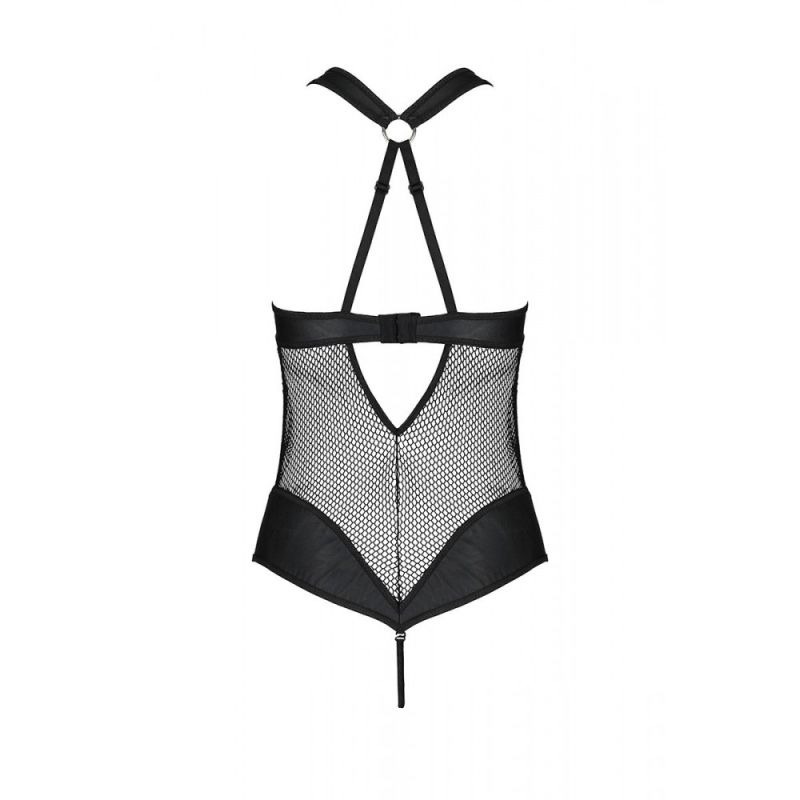 Боди с халтером и графическим узором Amanda Body black S/M-Passion вид 5