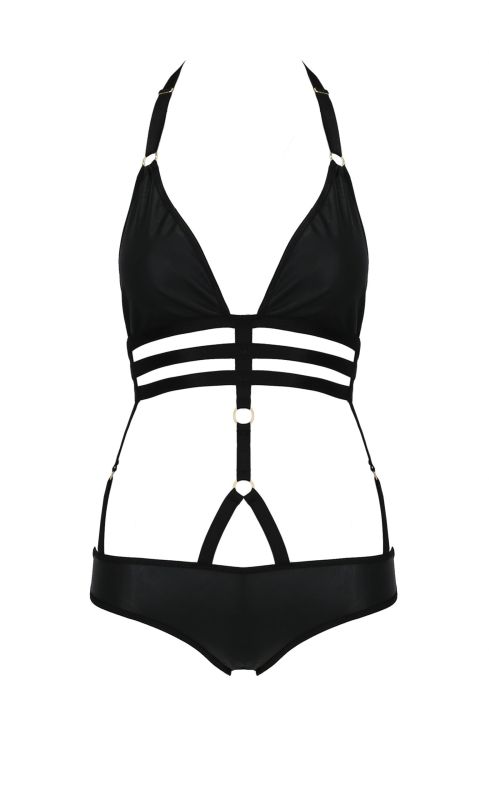 Боді зі стреп ремінцями Passion LAMIS чорний, S/M вид 4