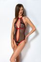 Боди сетка с кружевными вставками SATARA BODY red S/M - Passion