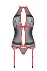 Боди сетка с кружевными вставками SATARA BODY red S/M - Passion вид 4
