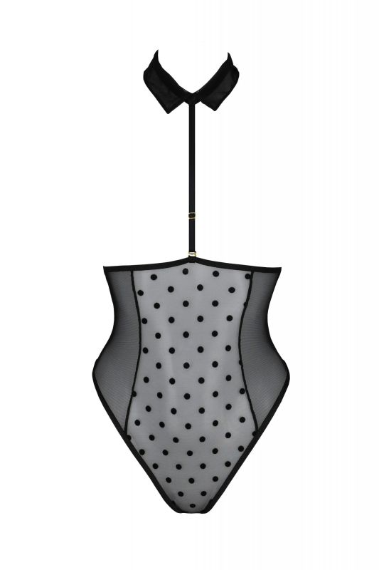 Боді з халтером у вигляді коміра Passion TRISHA чорний, S/M вид 4