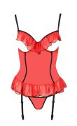 Корсет с открытой грудью S/M красный CHERRY CORSET - Passion