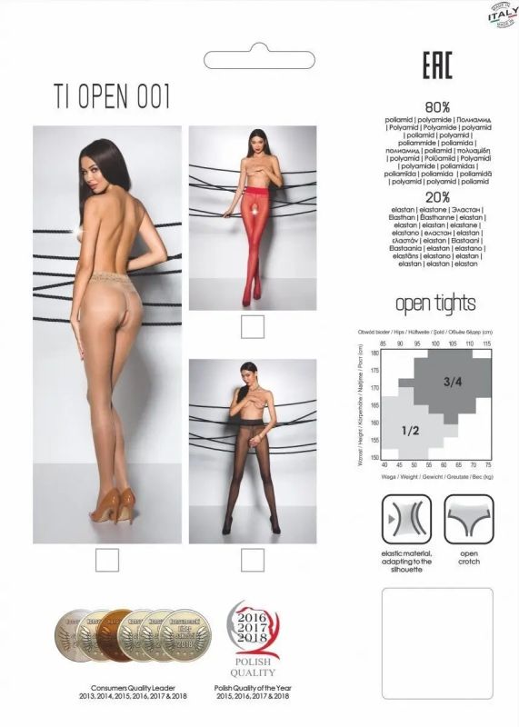 Колготки с открытым доступом, черные Tiopen 001 20 den Passion - 1/2 вид 4