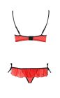 Комплект белья с открытой грудью Cherry Passion, 2 предмета, красный, S/M вид 5