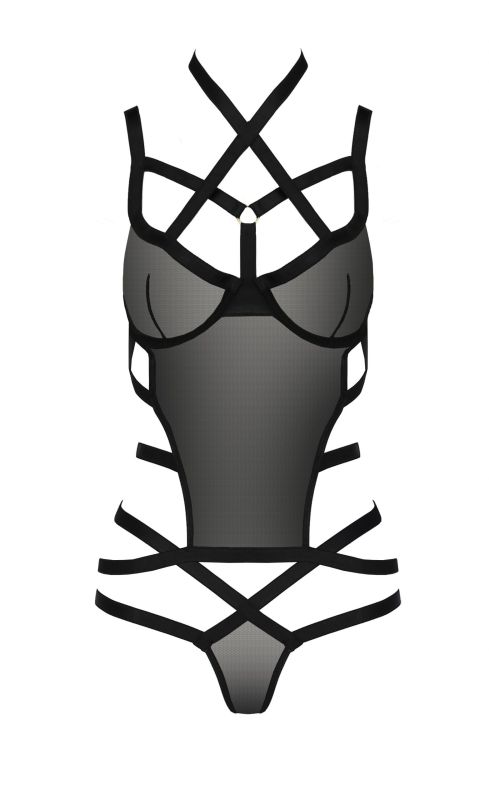 Корсет со стреп-лентами HAGAR CORSET black S/M - Passion вид 4