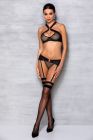 Комплект нижньої білизни в сіточку AMANDA SET black S/M - Passion вид 2