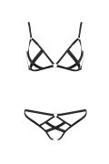 Комплект білизни із стреп-стрічками Passion NICKY чорний, S/M