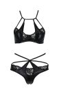 Комплект білизни з декоративними елементами Passion NAVEL чорний, S/M вид 4