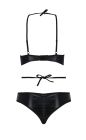 Комплект білизни з декоративними елементами Passion NAVEL чорний, S/M вид 5