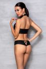 Комплект белья с вставками со стреп-ленты NANCY BIKINI black S/M - Passion вид 3