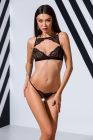 Комплект белья с декоративным элементом VERONIQUE SET black S/M - Passion вид 2