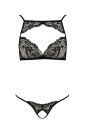 Комплект белья с декоративным элементом VERONIQUE SET black S/M - Passion вид 4