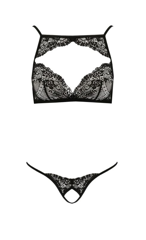 Комплект белья с декоративным элементом VERONIQUE SET black S/M - Passion вид 4