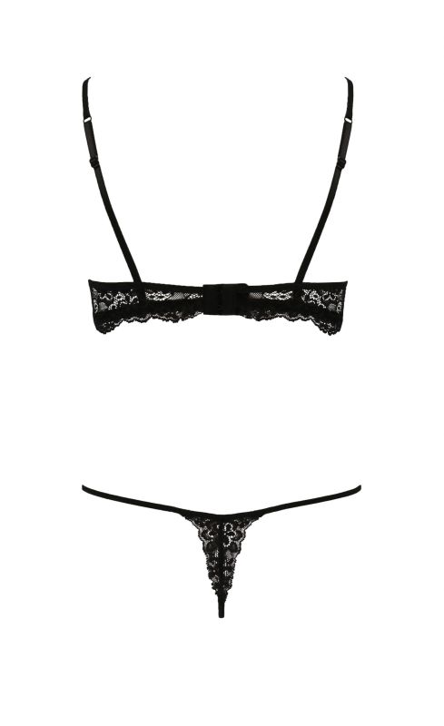 Комплект белья с декоративным элементом VERONIQUE SET black S/M - Passion вид 5