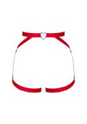Портупея пояс Obsessive Elianes harness, червона, XS/S