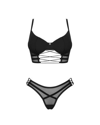 Комплект Obsessive Roxelia, черный, XS/S