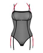 Боди полупрозрачное XS/S Glandez Obsessive, черное