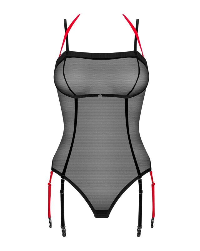 Боди полупрозрачное XS/S Glandez Obsessive, черное вид 6