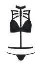 Комплект белья с чокером и стреп-лентами LAMIS SET black S/M - Passion вид 4