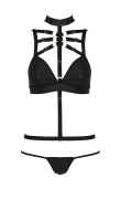 Комплект белья с чокером и стреп-лентами LAMIS SET black S/M - Passion