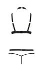 Комплект белья с чокером и стреп-лентами LAMIS SET black S/M - Passion вид 5
