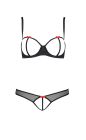Комплект белья с открытым доступом HEIDI SET WITH OPEN BRA black S/M - Passion вид 4