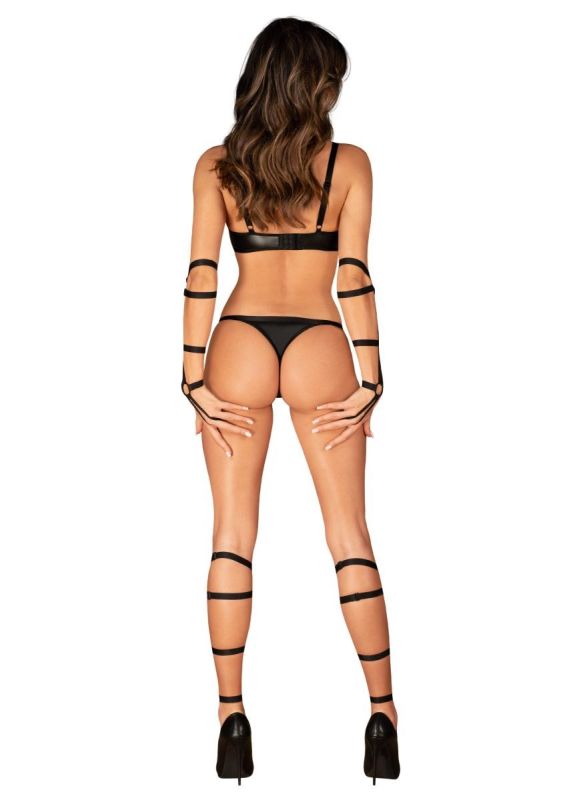 Портупеї на ноги Obsessive Armares з еластичної тканини, O/S вид 3