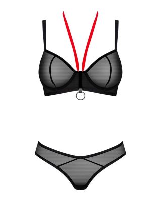 Комплект Obsessive Glandez, чорний, XS/S