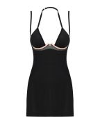 Комплект Пеньюар та Стрінги Obsessive Selinne chemise & thong XS/S (чорний)