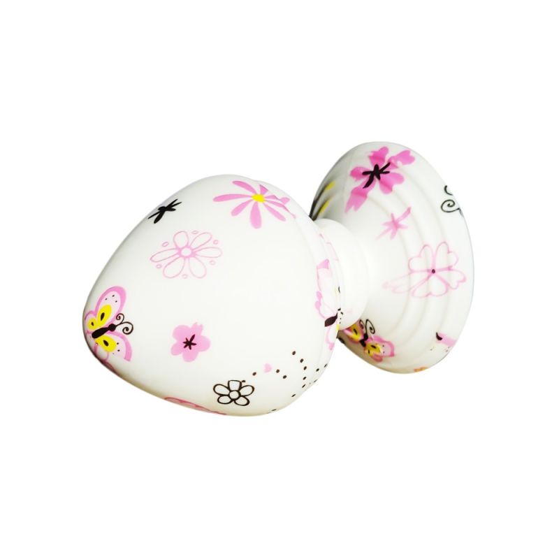 Анальная дизайнерская пробка с бабочками, 9.6 см х 5.8 см вид 3