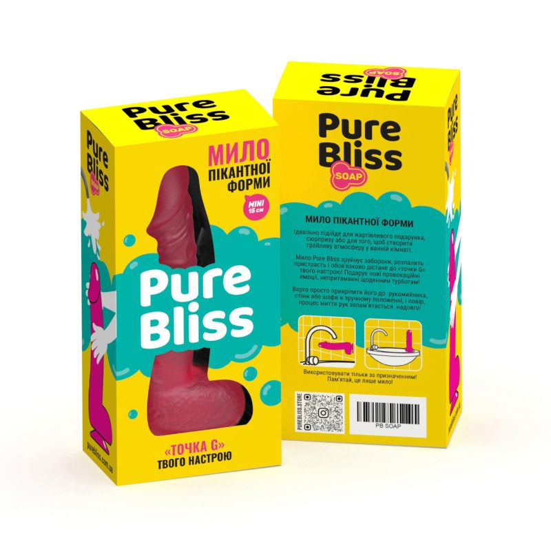 Мыло член на присоске Pure Bliss MINI красный, 15 см вид 9
