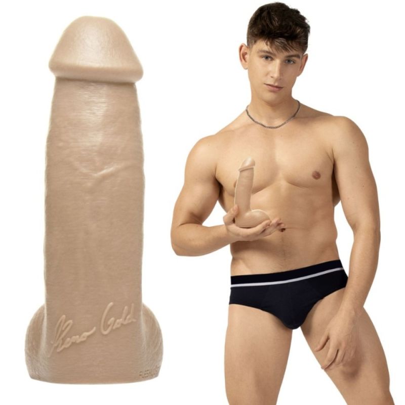 Фаллоимитатор реалистичный Fleshjack Boys Reno Gold Dildo (RP), бежевый, 17.8 см х 4.6 см вид 2