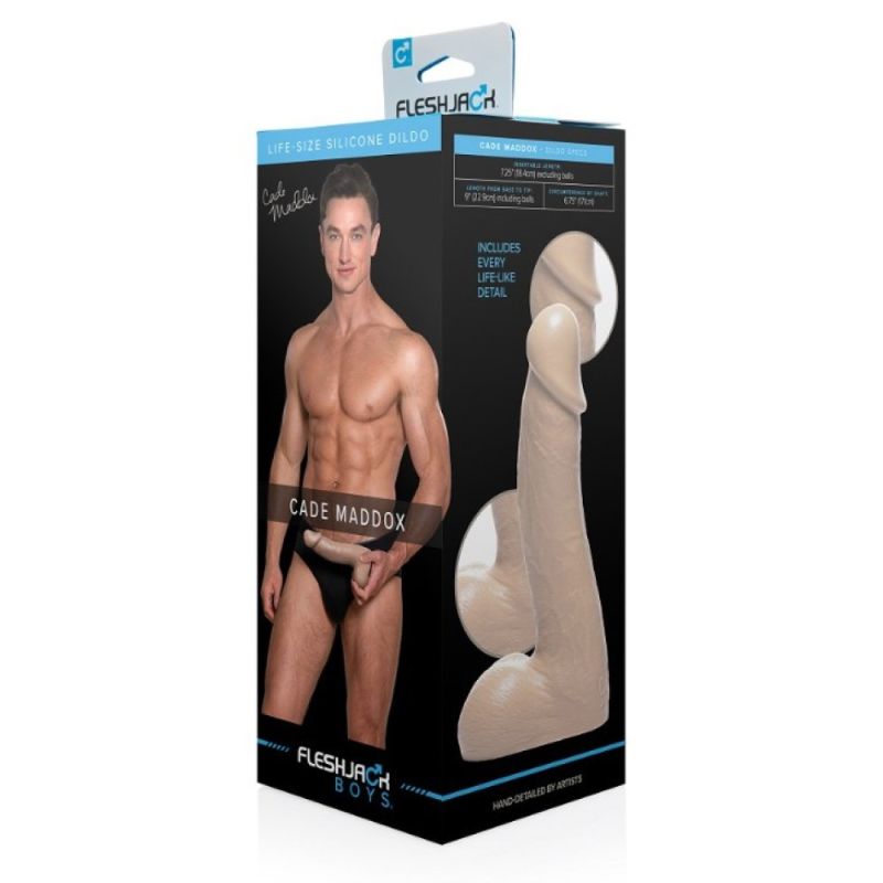 Фалоімітатор реалістичний Fleshjack Boys Cade Maddox Silicone Dildo (RP), тілесний, 22.8 х 5.5 см вид 7