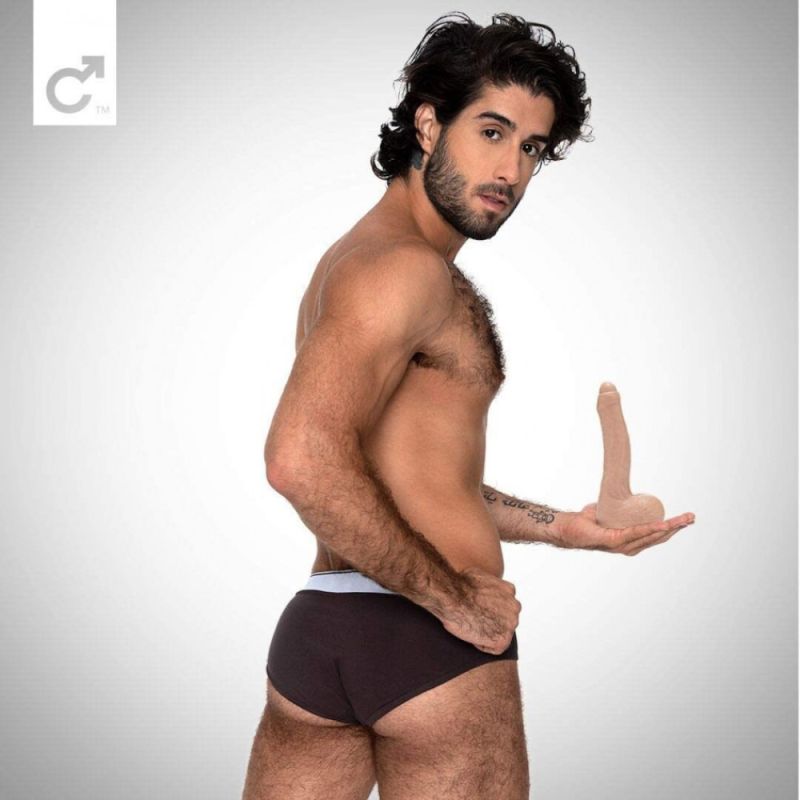 Фаллоимитатор с мошонкой и закрытой головкой реалистичный Fleshjack Boys-Diego Sans Dildo, телесный вид 10