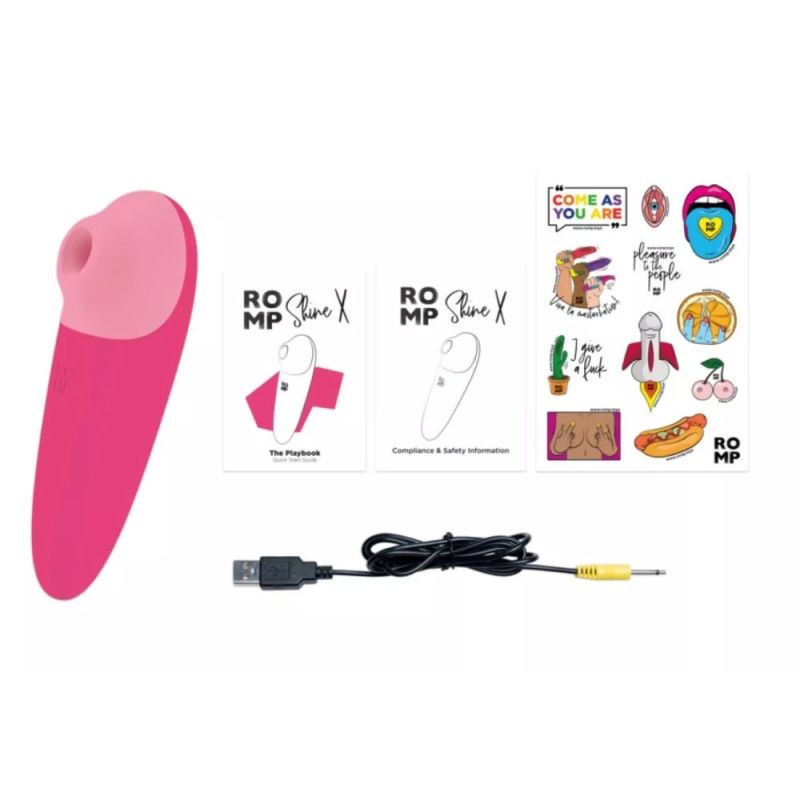 Вакуумный клиторальный стимулятор ROMP Shine X, розовый вид 7