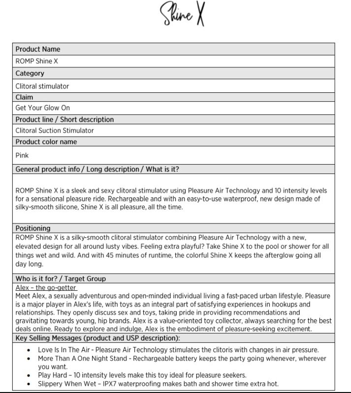 Вакуумний кліторальний стимулятор ROMP Shine X, рожевий вид 20