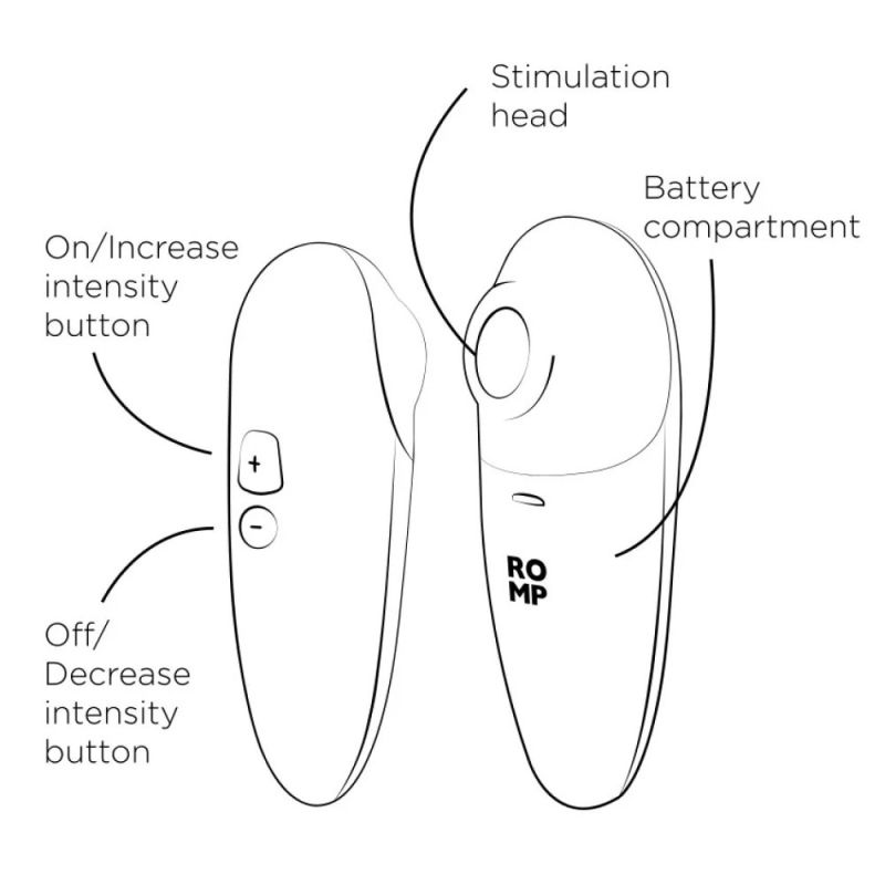 Вакуумний стимулятор клітора ROMP Switch X, помаранчевий вид 8
