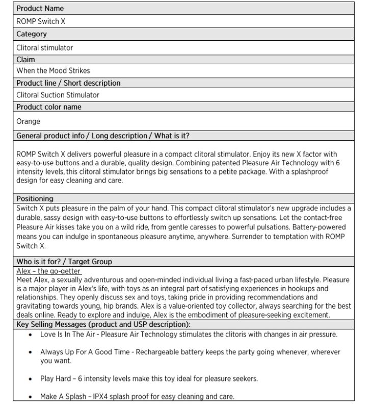 Вакуумний стимулятор клітора ROMP Switch X, помаранчевий вид 15