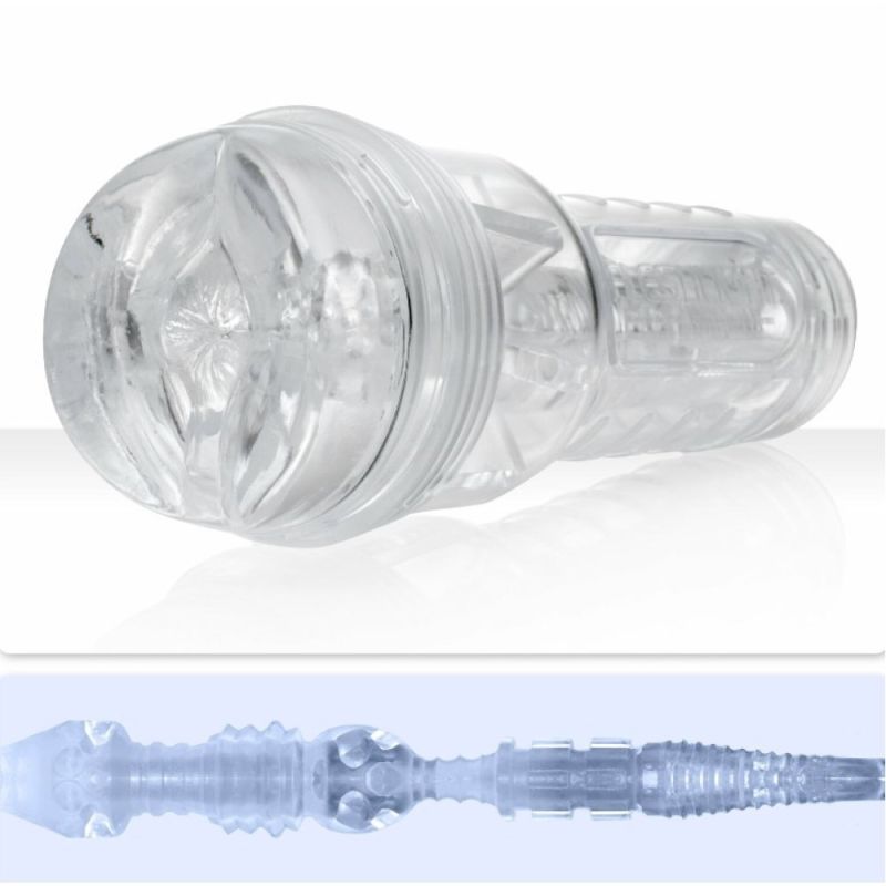 Мастурбатор анус у колбі, кібершкіра Fleshlight Ice Butt Crystal, прозорий вид 2