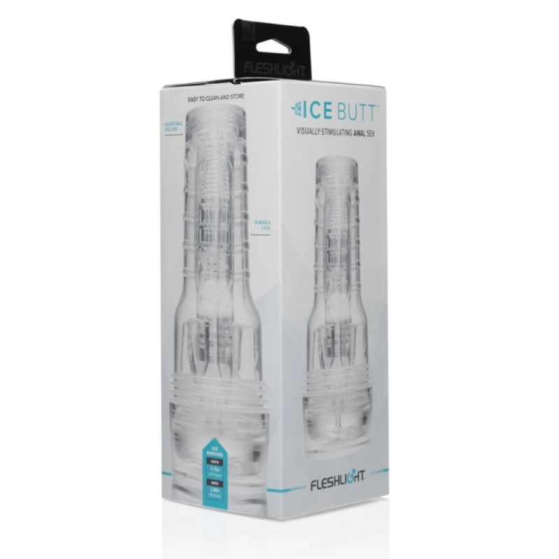Мастурбатор анус у колбі, кібершкіра Fleshlight Ice Butt Crystal, прозорий вид 6